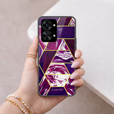 OnePlus Nord 2T Cover - O'Nation Shades of Marble Series - HQ Ultra Shine Premium Infinity Glass Soft Silicon Borders Case