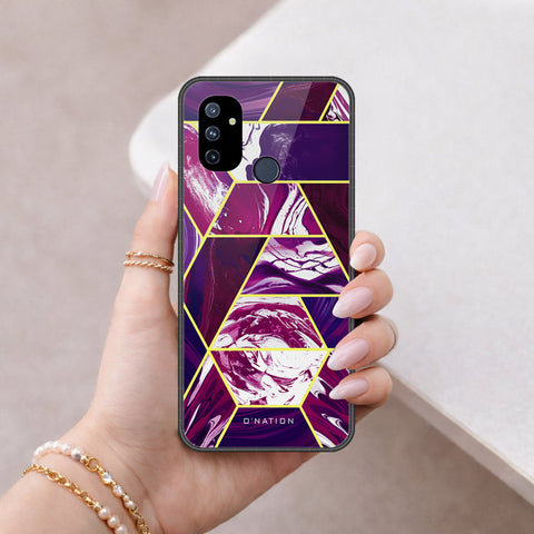 OnePlus Nord N100 Cover - O'Nation Shades of Marble Series - HQ Ultra Shine Premium Infinity Glass Soft Silicon Borders Case
