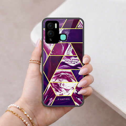 Infinix Hot 12 Play Cover - O'Nation Shades of Marble Series - HQ Ultra Shine Premium Infinity Glass Soft Silicon Borders Case