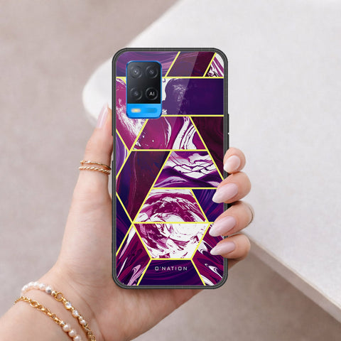 Oppo A54 4G Cover - O'Nation Shades of Marble Series - HQ Ultra Shine Premium Infinity Glass Soft Silicon Borders Case