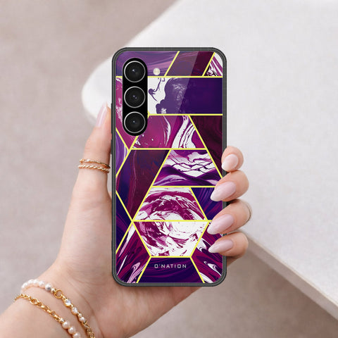 Samsung Galaxy S23 Plus 5G Cover - O'Nation Shades of Marble Series - HQ Ultra Shine Premium Infinity Glass Soft Silicon Borders Case