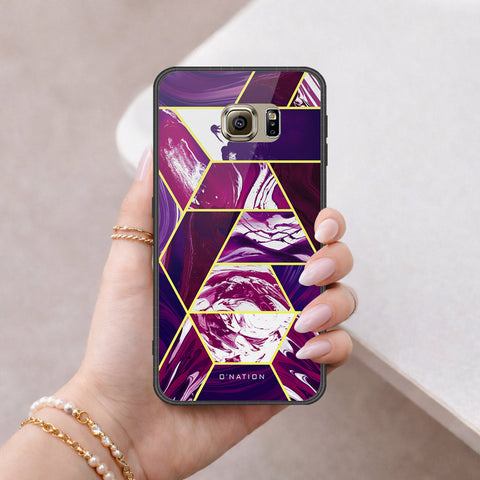 Samsung Galaxy S6 Cover - O'Nation Shades of Marble Series - HQ Ultra Shine Premium Infinity Glass Soft Silicon Borders Case