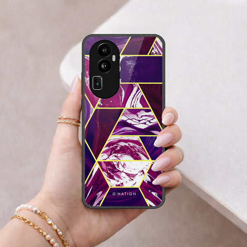 Oppo Reno 10 Pro Plus Cover - O'Nation Shades of Marble Series - HQ Ultra Shine Premium Infinity Glass Soft Silicon Borders Case