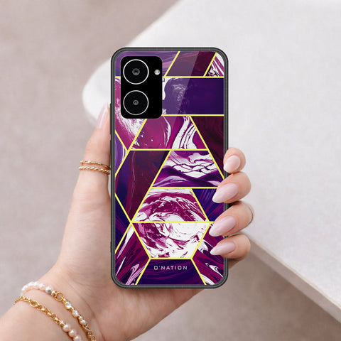 Realme 10 Cover - O'Nation Shades of Marble Series - HQ Ultra Shine Premium Infinity Glass Soft Silicon Borders Case