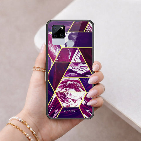 Realme C12 Cover - O'Nation Shades of Marble Series - HQ Ultra Shine Premium Infinity Glass Soft Silicon Borders Case