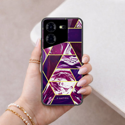 Tecno Pova 5 Pro Cover - O'Nation Shades of Marble Series - HQ Ultra Shine Premium Infinity Glass Soft Silicon Borders Case