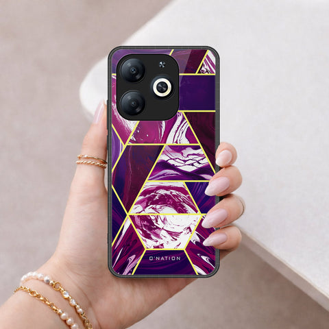 Infinix Smart 8 Plus Cover - O'Nation Shades of Marble Series - HQ Ultra Shine Premium Infinity Glass Soft Silicon Borders Case
