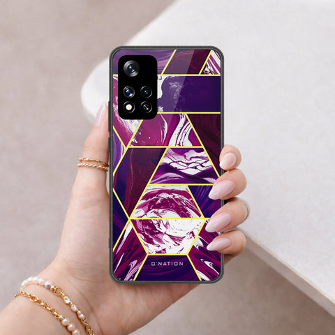 Xiaomi 11i HyperCharge Cover - O'Nation Shades of Marble Series - HQ Ultra Shine Premium Infinity Glass Soft Silicon Borders Case