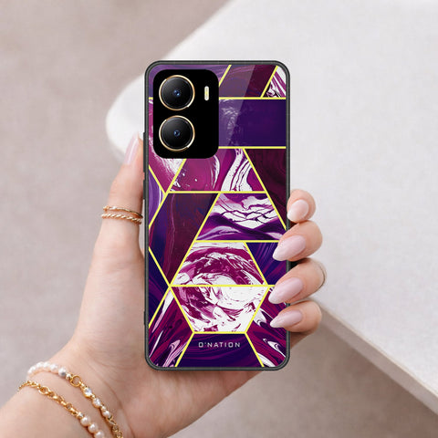 Vivo Y16 Cover - O'Nation Shades of Marble Series - HQ Ultra Shine Premium Infinity Glass Soft Silicon Borders Case