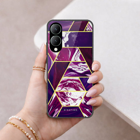 Vivo Y17s Cover - O'Nation Shades of Marble Series - HQ Ultra Shine Premium Infinity Glass Soft Silicon Borders Case