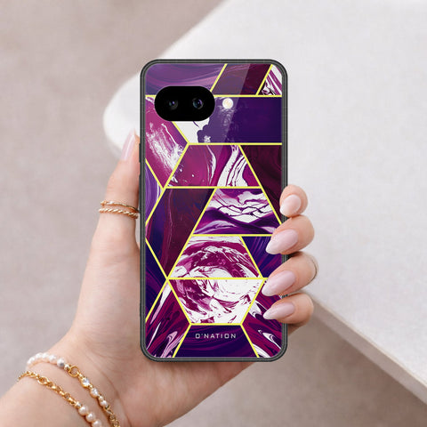 Google Pixel 9a Cover - O'Nation Shades of Marble Series - HQ Ultra Shine Premium Infinity Glass Soft Silicon Borders Case