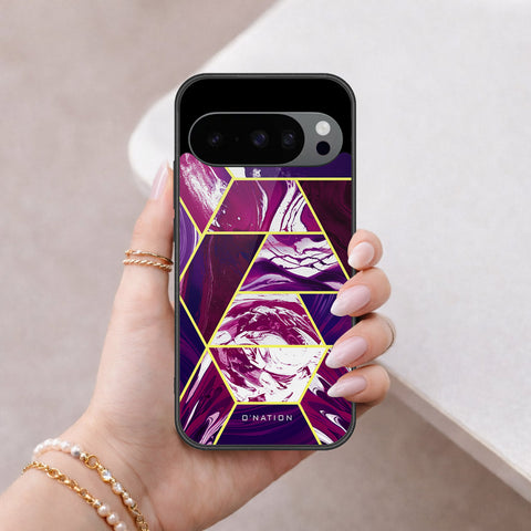 Google Pixel 9 Cover - O'Nation Shades of Marble Series - HQ Ultra Shine Premium Infinity Glass Soft Silicon Borders Case