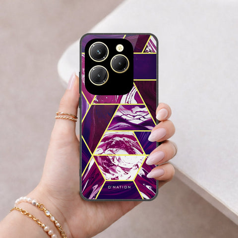 Infinix Hot 40 Cover - O'Nation Shades of Marble Series - HQ Ultra Shine Premium Infinity Glass Soft Silicon Borders Case