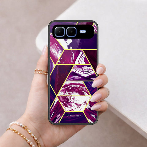 Infinix Smart 10 Plus Cover - O'Nation Shades of Marble Series - HQ Ultra Shine Premium Infinity Glass Soft Silicon Borders Case