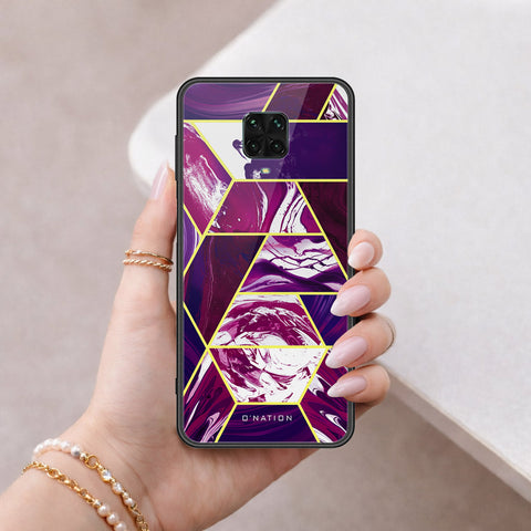 Xiaomi Redmi Note 9S Cover - O'Nation Shades of Marble Series - HQ Ultra Shine Premium Infinity Glass Soft Silicon Borders Case