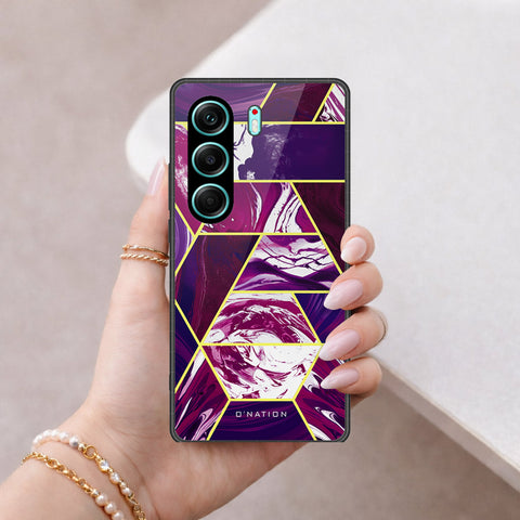 Tecno Camon 40 Pro Cover - O'Nation Shades of Marble Series - HQ Ultra Shine Premium Infinity Glass Soft Silicon Borders Case