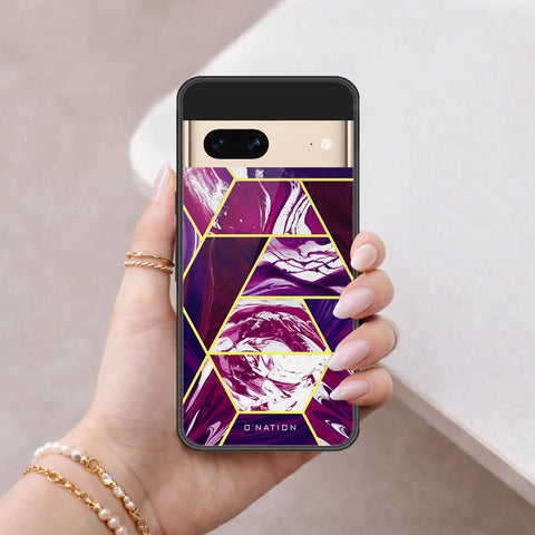 Google Pixel 7 Cover - O'Nation Shades of Marble Series - HQ Ultra Shine Premium Infinity Glass Soft Silicon Borders Case