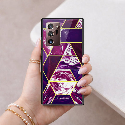 Samsung Galaxy Note 20 Ultra Cover - O'Nation Shades of Marble Series - HQ Ultra Shine Premium Infinity Glass Soft Silicon Borders Case