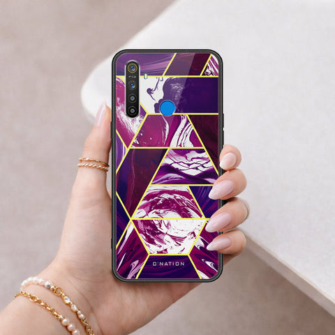Realme 5 Cover - O'Nation Shades of Marble Series - HQ Ultra Shine Premium Infinity Glass Soft Silicon Borders Case