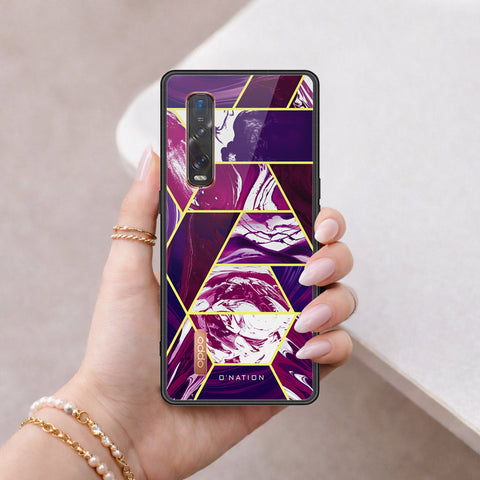 Oppo Find X2 Pro Cover - O'Nation Shades of Marble Series - HQ Ultra Shine Premium Infinity Glass Soft Silicon Borders Case