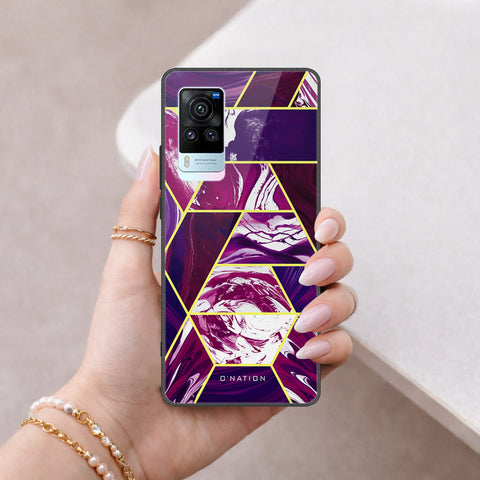 Vivo X60 Pro Cover - O'Nation Shades of Marble Series - HQ Ultra Shine Premium Infinity Glass Soft Silicon Borders Case
