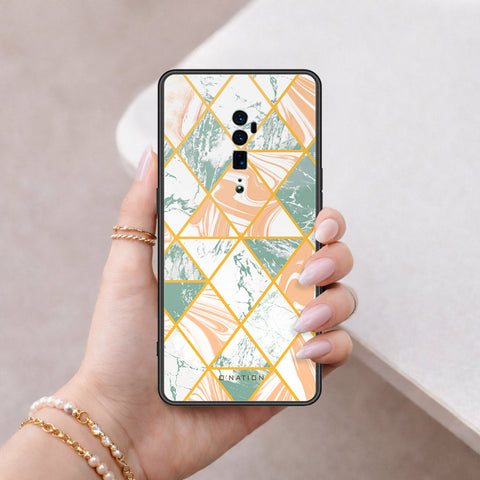 Oppo Reno 10x Zoom Cover - O'Nation Shades of Marble Series - HQ Ultra Shine Premium Infinity Glass Soft Silicon Borders Case