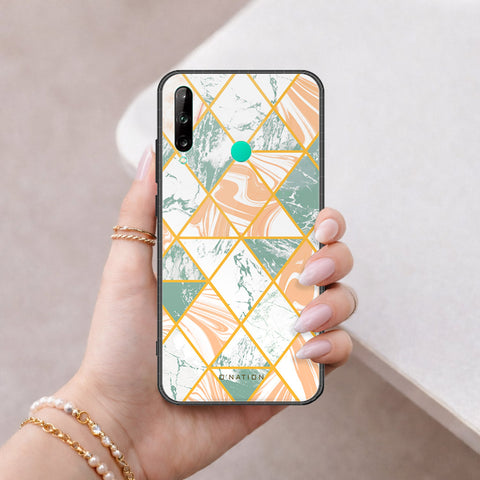 Huawei Y7P Cover - O'Nation Shades of Marble Series - HQ Ultra Shine Premium Infinity Glass Soft Silicon Borders Case