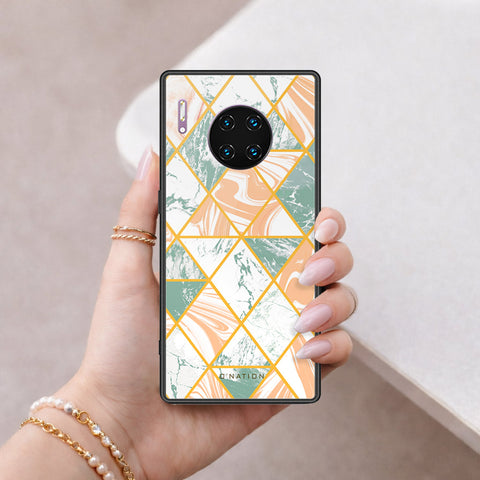Huawei Mate 30 Pro Cover - O'Nation Shades of Marble Series - HQ Ultra Shine Premium Infinity Glass Soft Silicon Borders Case