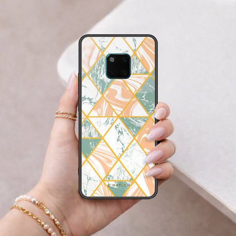 Huawei Mate 20 Pro Cover - O'Nation Shades of Marble Series - HQ Ultra Shine Premium Infinity Glass Soft Silicon Borders Case