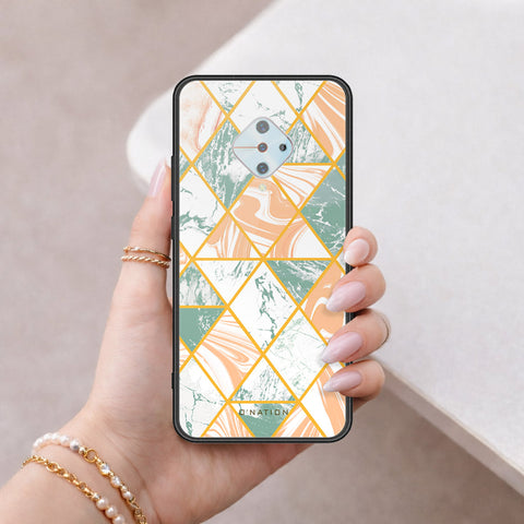 Vivo Y51 (2020 September) Cover - O'Nation Shades of Marble Series - HQ Ultra Shine Premium Infinity Glass Soft Silicon Borders Case