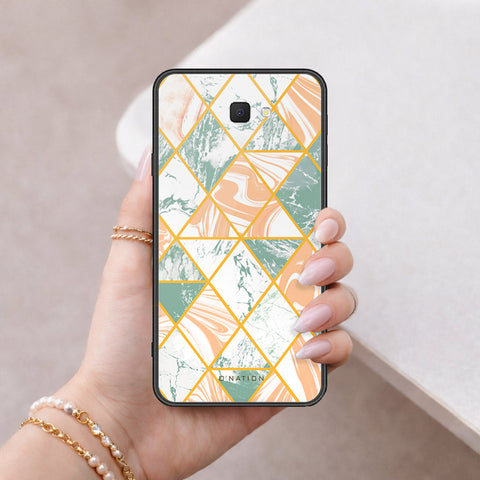 Samsung Galaxy J7 Prime Cover - O'Nation Shades of Marble Series - HQ Ultra Shine Premium Infinity Glass Soft Silicon Borders Case