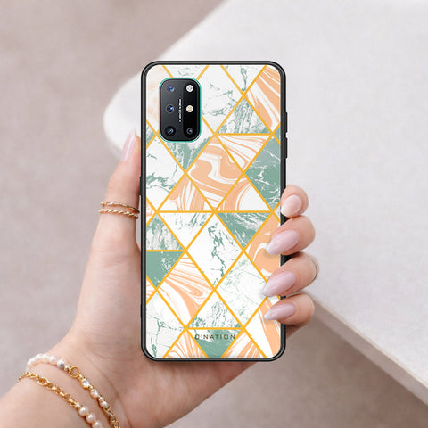 OnePlus 8T Cover - O'Nation Shades of Marble Series - HQ Ultra Shine Premium Infinity Glass Soft Silicon Borders Case