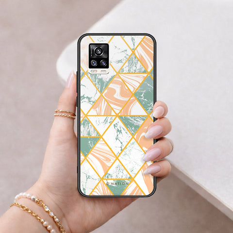 Vivo V20 Cover - O'Nation Shades of Marble Series - HQ Ultra Shine Premium Infinity Glass Soft Silicon Borders Case