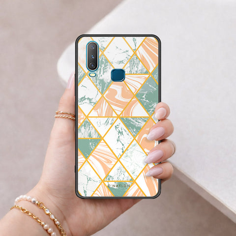 Vivo Y17 Cover - O'Nation Shades of Marble Series - HQ Ultra Shine Premium Infinity Glass Soft Silicon Borders Case