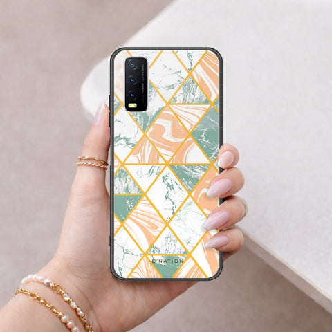 Vivo Y20s Cover - O'Nation Shades of Marble Series - HQ Ultra Shine Premium Infinity Glass Soft Silicon Borders Case