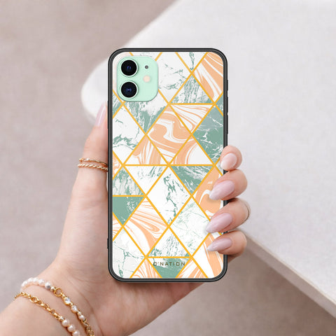 iPhone 11 - O'Nation Shades of Marble Series - HQ Ultra Shine Premium Infinity Glass Soft Silicon Borders Case