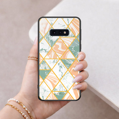Samsung Galaxy S10e Cover - O'Nation Shades of Marble Series - HQ Ultra Shine Premium Infinity Glass Soft Silicon Borders Case