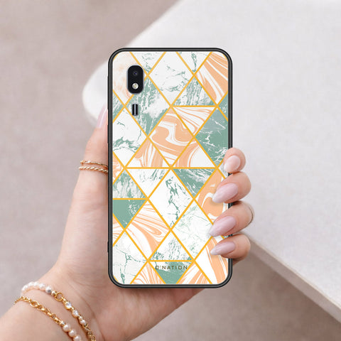 Samsung Galaxy A2 Core Cover - O'Nation Shades of Marble Series - HQ Ultra Shine Premium Infinity Glass Soft Silicon Borders Case