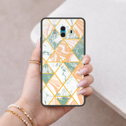 Huawei Mate 10 Cover - O'Nation Shades of Marble Series - HQ Ultra Shine Premium Infinity Glass Soft Silicon Borders Case