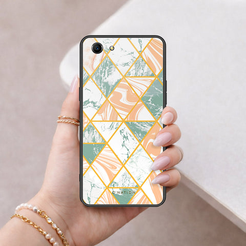 Oppo A83 Cover - O'Nation Shades of Marble Series - HQ Ultra Shine Premium Infinity Glass Soft Silicon Borders Case