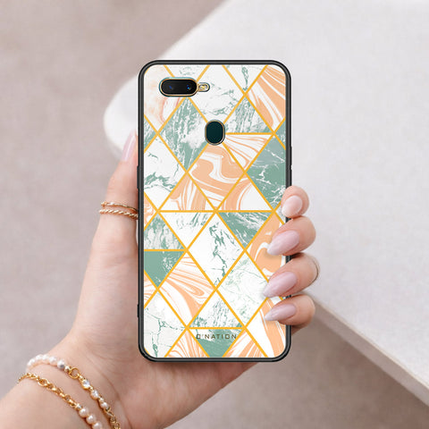 Oppo A5s Cover - O'Nation Shades of Marble Series - HQ Ultra Shine Premium Infinity Glass Soft Silicon Borders Case