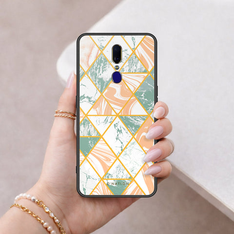 Oppo F11 Cover - O'Nation Shades of Marble Series - HQ Ultra Shine Premium Infinity Glass Soft Silicon Borders Case