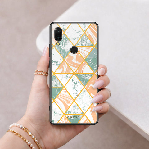 Xiaomi Redmi 7 Cover - O'Nation Shades of Marble Series - HQ Ultra Shine Premium Infinity Glass Soft Silicon Borders Case