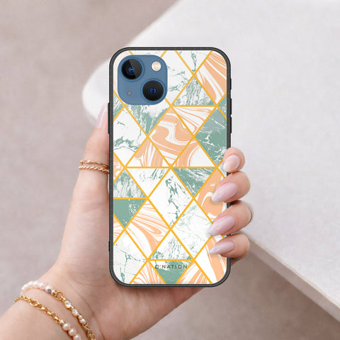 iPhone 13 Cover - O'Nation Shades of Marble Series - HQ Ultra Shine Premium Infinity Glass Soft Silicon Borders Case