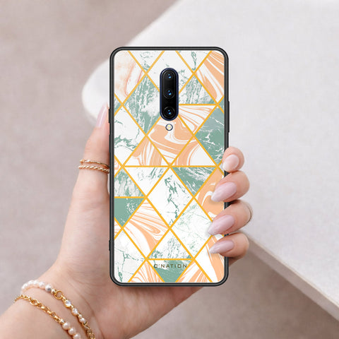 OnePlus 7 Pro Cover - O'Nation Shades of Marble Series - HQ Ultra Shine Premium Infinity Glass Soft Silicon Borders Case