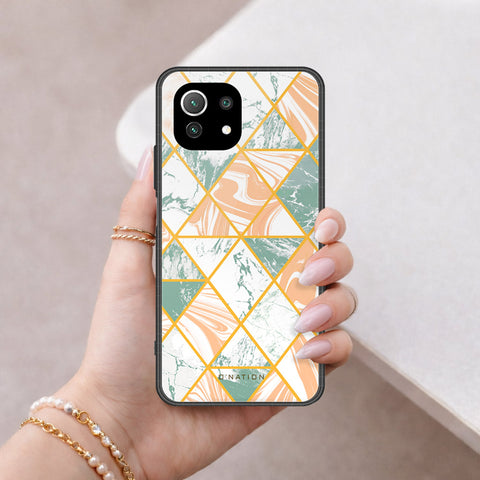 Xiaomi Mi 11 Lite 5G Cover - O'Nation Shades of Marble Series - HQ Ultra Shine Premium Infinity Glass Soft Silicon Borders Case