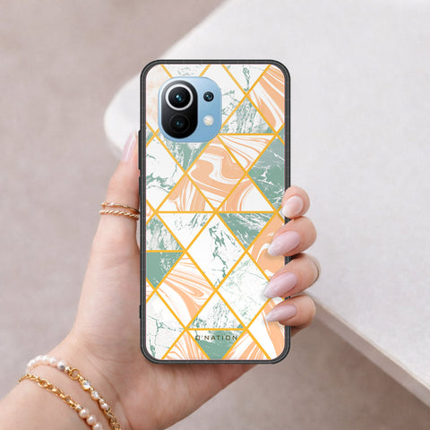 Xiaomi Mi 11 Cover - O'Nation Shades of Marble Series - HQ Ultra Shine Premium Infinity Glass Soft Silicon Borders Case