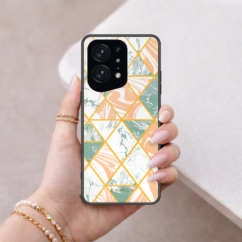 Oppo Find X5 Pro Cover - O'Nation Shades of Marble Series - HQ Ultra Shine Premium Infinity Glass Soft Silicon Borders Case