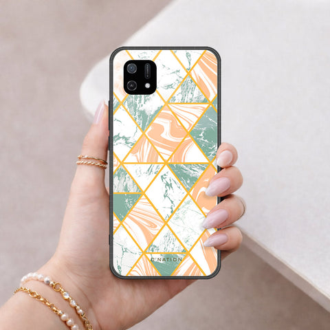 Oppo A16K Cover - O'Nation Shades of Marble Series - HQ Ultra Shine Premium Infinity Glass Soft Silicon Borders Case