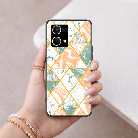 Oppo F21 Pro 4G Cover - O'Nation Shades of Marble Series - HQ Ultra Shine Premium Infinity Glass Soft Silicon Borders Case
